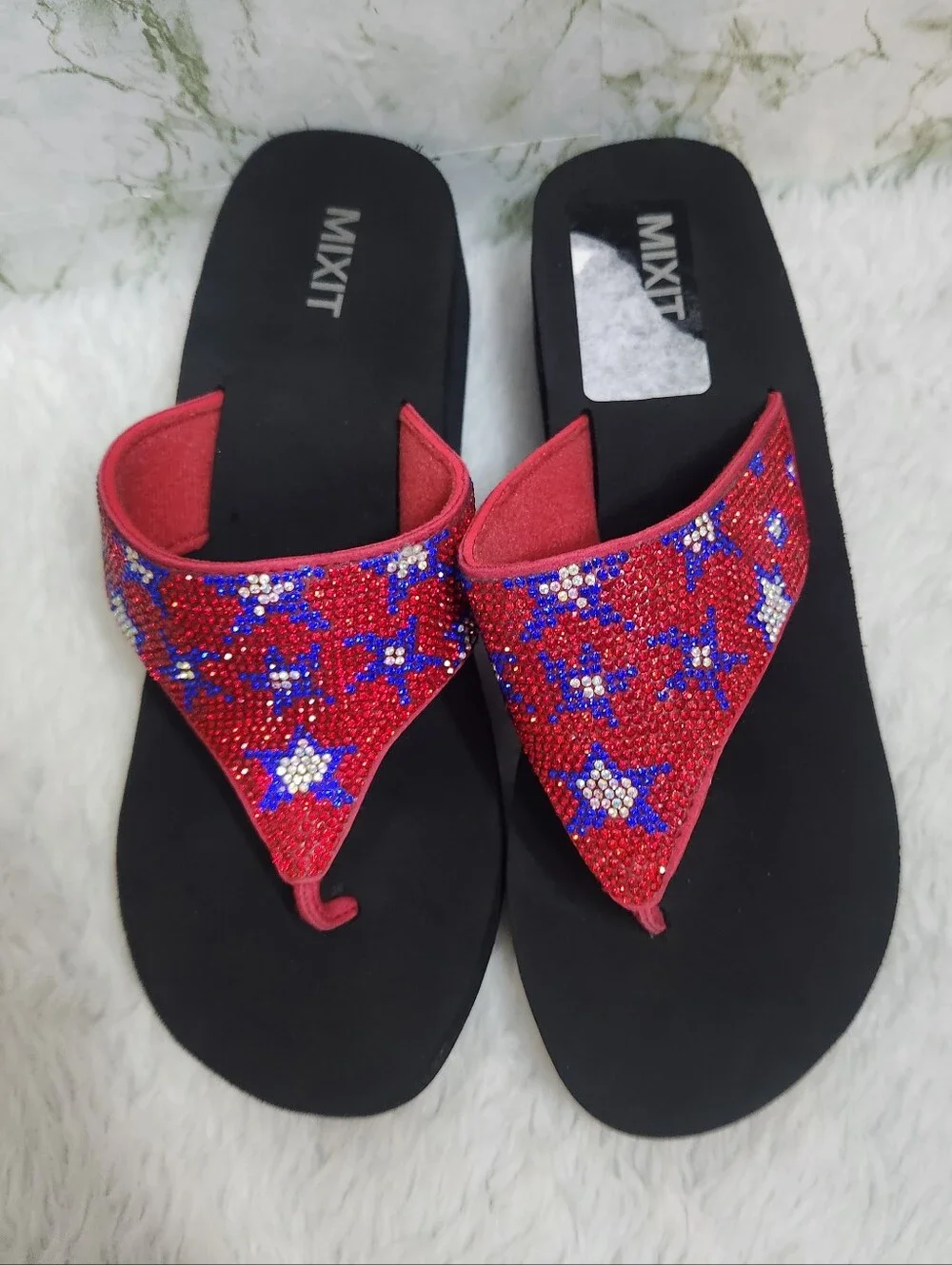 MIXIT Beaded Stars Platform Sandals